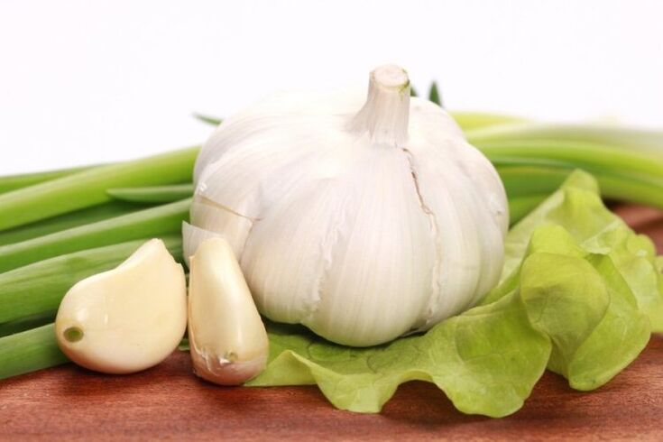 Garlic has anthelmintic properties due to its sharp taste. 
