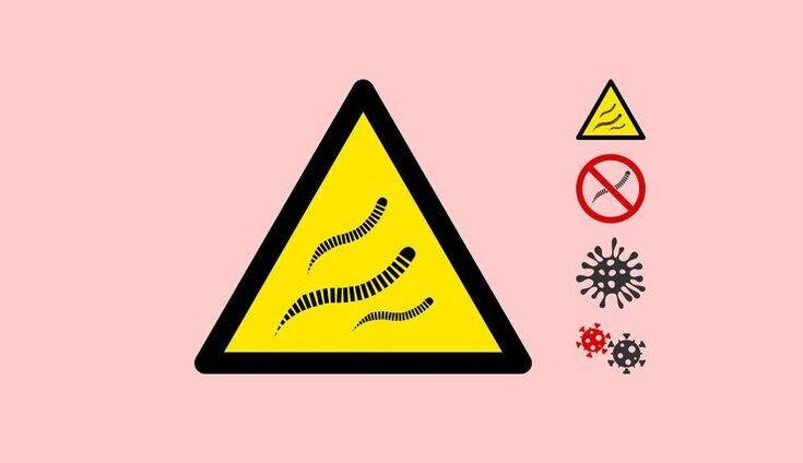 Hazard of parasites on the body